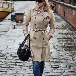 Zara Woman Cream Double Breasted Coat XS